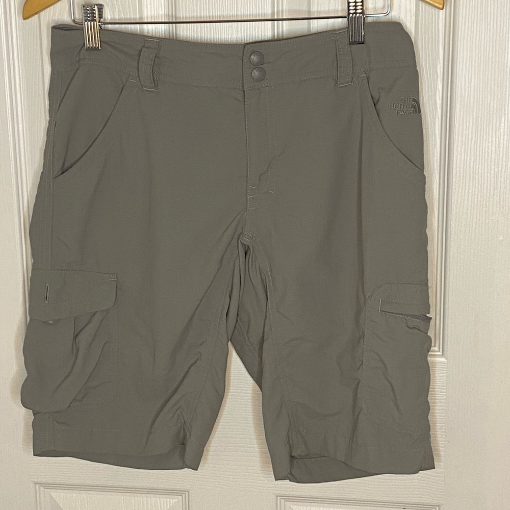 The North Face utility shorts in gray. Size 10